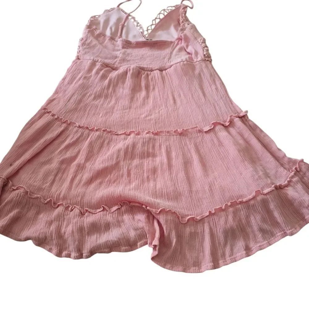 Iris Pink Lace Detail Dress Size Medium